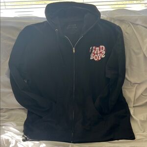 Black Sad Boyz Zip-Up Hoodie